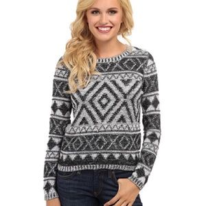 Lucky Brand Jacquard Pullover Sweater XO